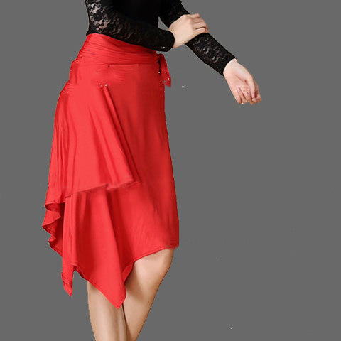 Latin Dance Lace-Up Skirt Hip Scarf