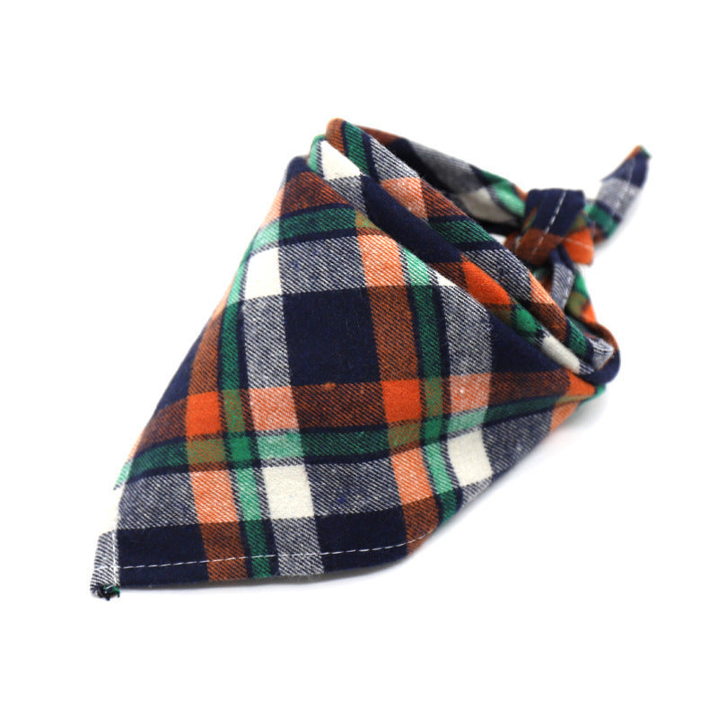 Scottish Style Spring Flannel Triangle Scarf