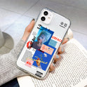 Compatible with Apple , Transparent Painted Air Cushion Anti-fall Mobile Phone Case