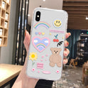 Compatible with Apple , Transparent Painted Air Cushion Anti-fall Mobile Phone Case