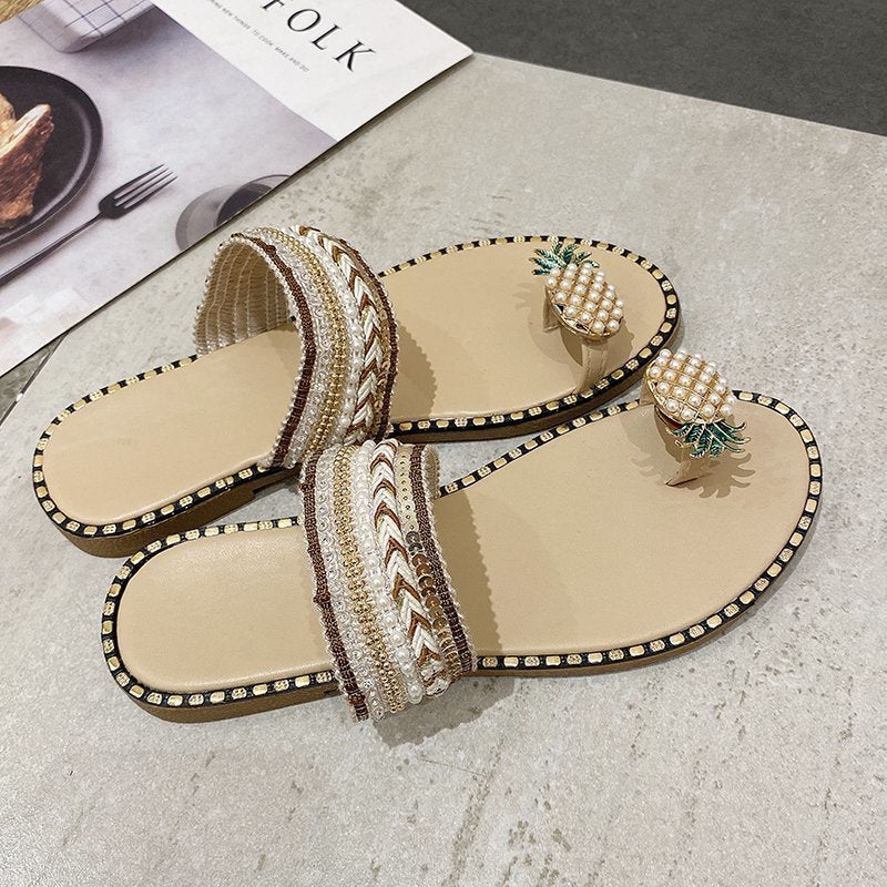 Fashion All-Match Flat Beach Slippers