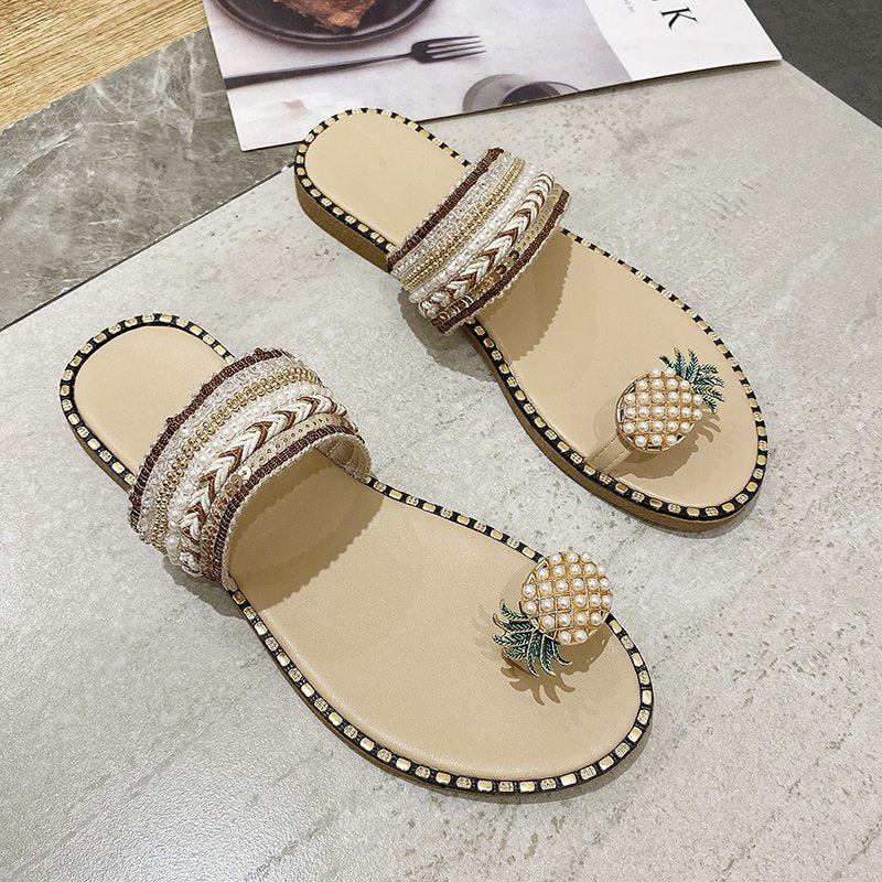 Fashion All-Match Flat Beach Slippers