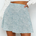 Women's Floral Skirt High Waist Umbrella Skirt Invisible Zipper Chiffon Print Short Skirt Women