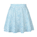 Women's Floral Skirt High Waist Umbrella Skirt Invisible Zipper Chiffon Print Short Skirt Women