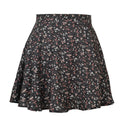 Women's Floral Skirt High Waist Umbrella Skirt Invisible Zipper Chiffon Print Short Skirt Women