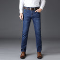 Jeans Men's Slim-fit Stretch Straight Trousers Autumn And Winter