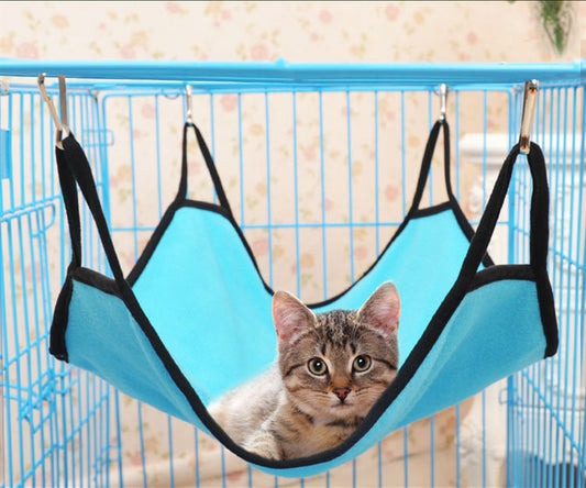 Four Seasons Universal Cat Hammock Hanging Cat Litter Swing Double-Sided Usable Polar Fleece Cat Hammock