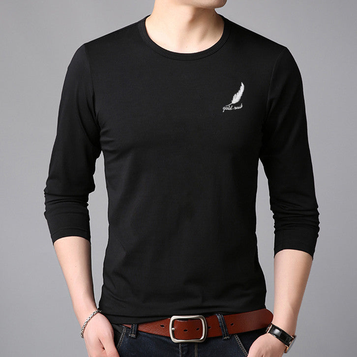 Round Neck Long-sleeved T-shirt Men's Summer Men