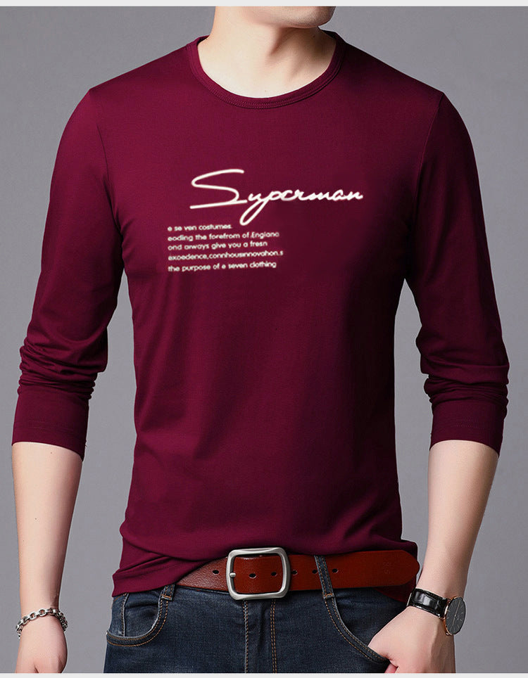 Round Neck Long-sleeved T-shirt Men's Summer Men