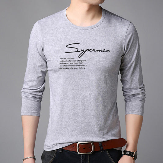 Round Neck Long-sleeved T-shirt Men's Summer Men