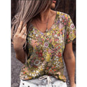 Women's Top Summer Print Pattern Short Sleeved T Shirt Women