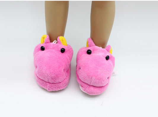 American Doll Dress Up Shoes 18 Inch Doll Cute Animal Fur Slippers Wholesale Mixed Batch