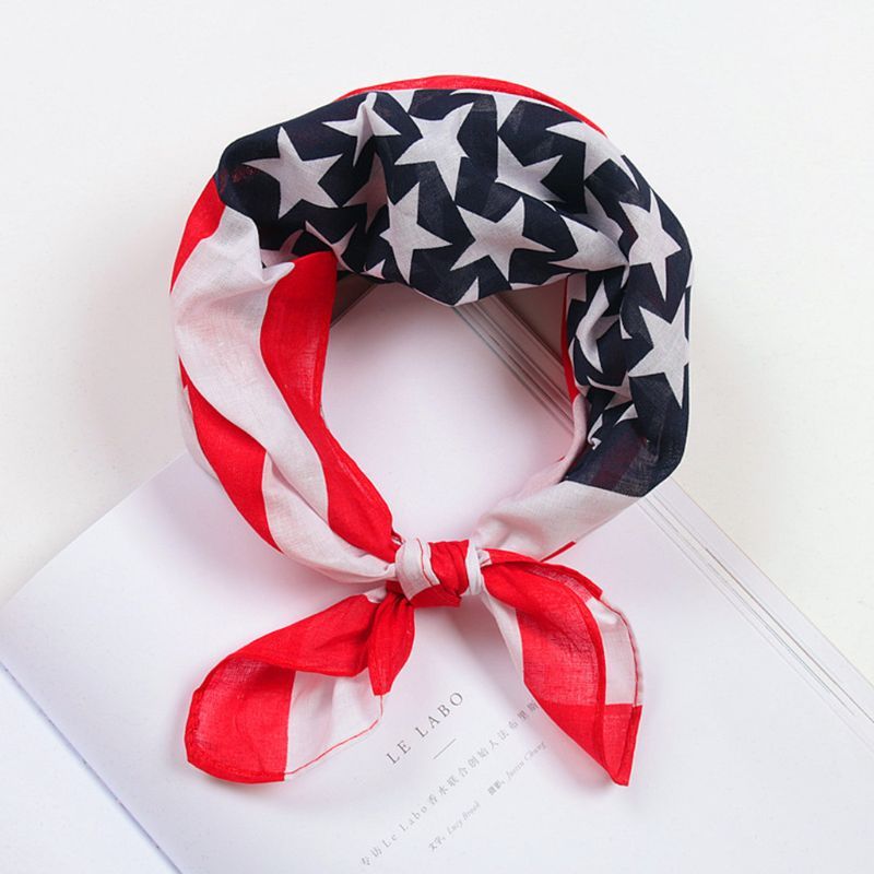 American Flowy Square Scarf Riding Sweat Mask