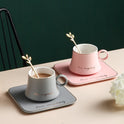 European Style Light Luxury Gold Afternoon Tea Milk Juice Breakfast Cup Saucer Spoon Gift