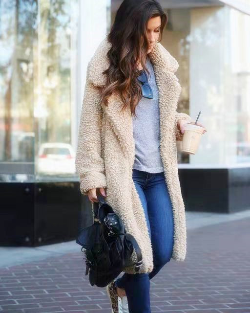 Woolen long coat