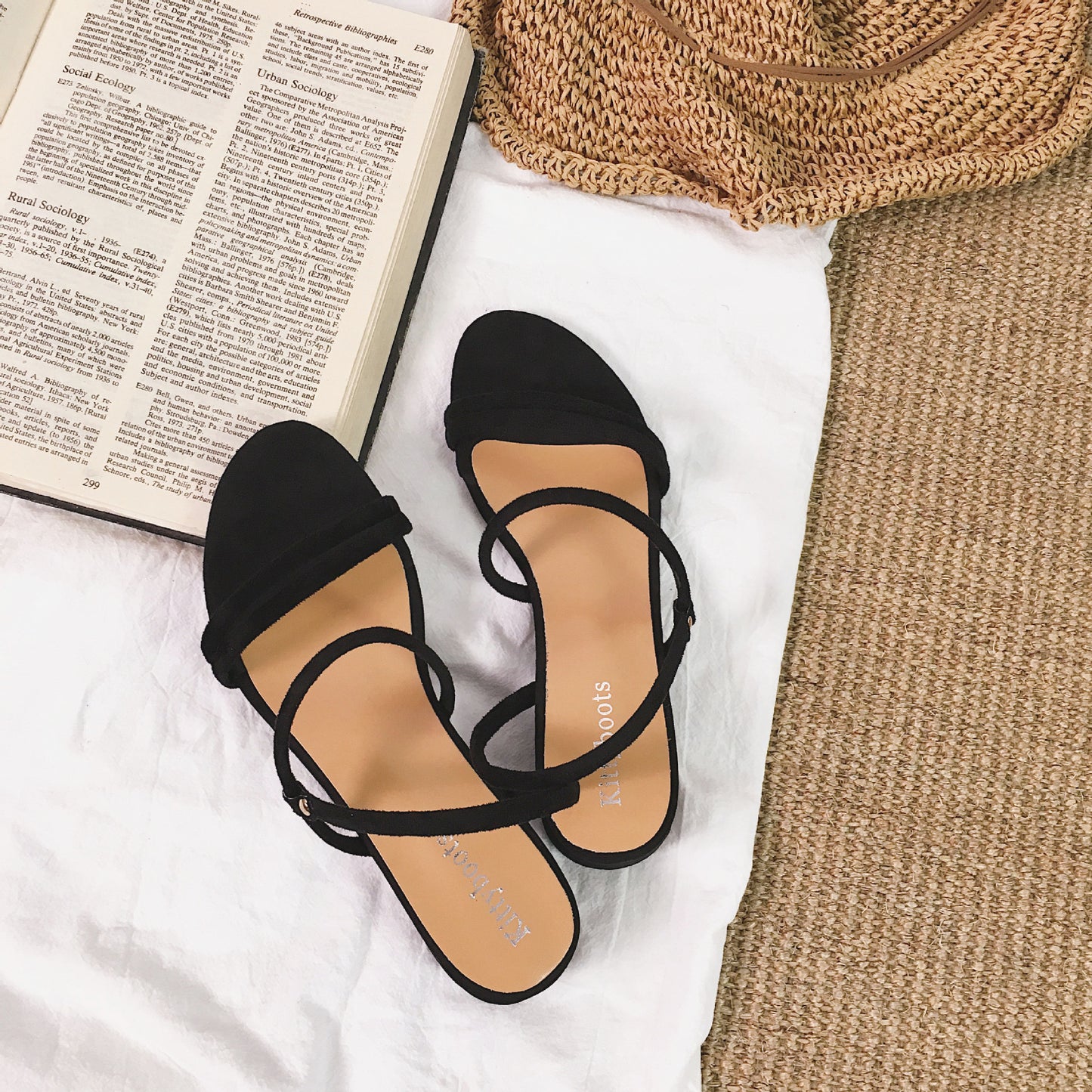 Strap Mid-heel Square Heel Sandals