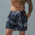 Sports And Leisure Plus Size Five Point Printing Shorts Men's Pocket Quick Drying Beach Pants