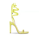 New European And American Square Toe Strap High Heel Sandals