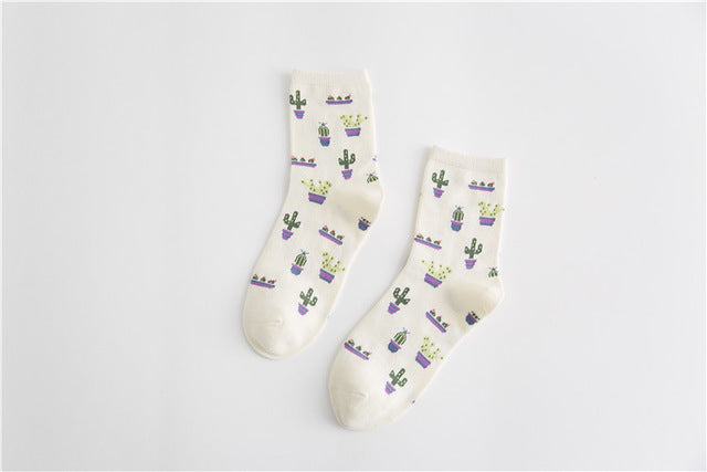 Cactus cotton tube stockings