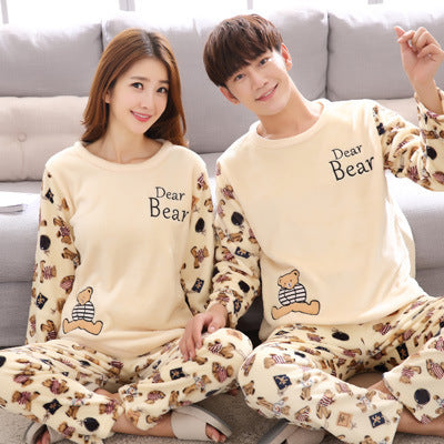 Plus Size Couple Plus Fertilizer Plus 200 Kg Plus Velvet Velvet Pajamas Women