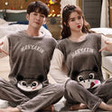 Plus Size Couple Plus Fertilizer Plus 200 Kg Plus Velvet Velvet Pajamas Women