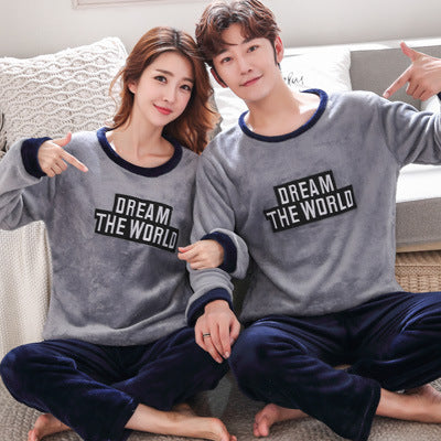 Plus Size Couple Plus Fertilizer Plus 200 Kg Plus Velvet Velvet Pajamas Women