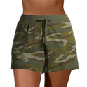 Camouflage Sports Lace-Up Casual Shorts Women