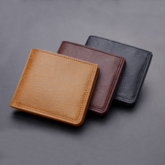 Button Wallet Short Men's Wallet Wallet Can Hold Driver's License