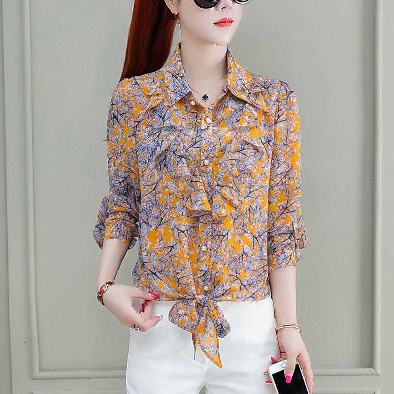 Women's T-shirt With Ruffled Blouse