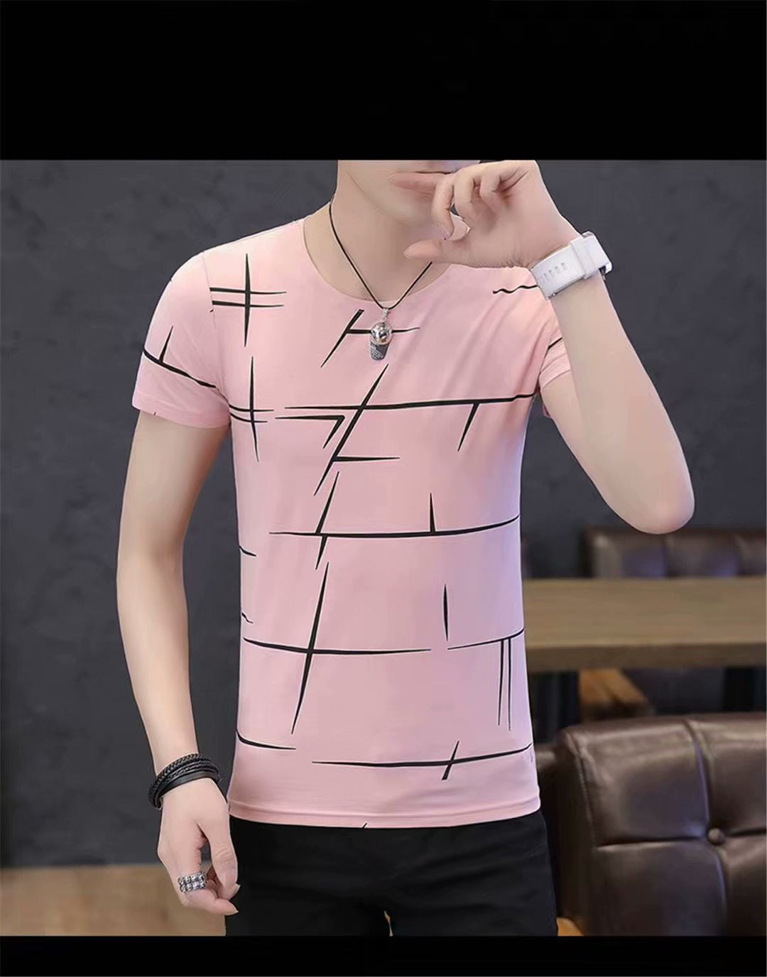 Trendy Student Round Neck Half Sleeve Bottoming Shirt