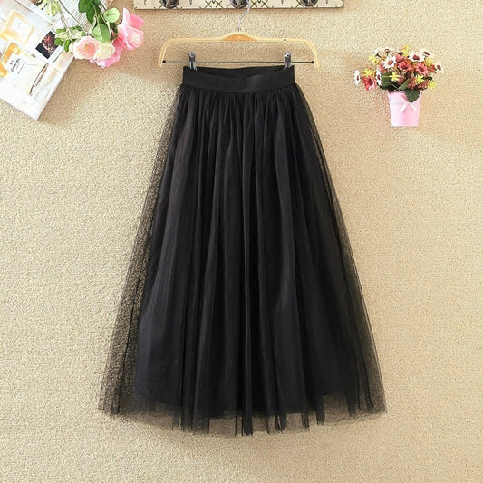 New Skirts Women's High Waist Mid-Length A-Line Skirt