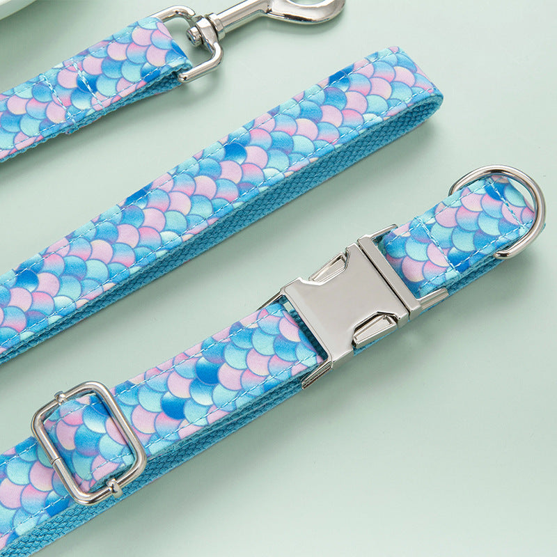 Mermaid Pet Collar Leash Dog Leash