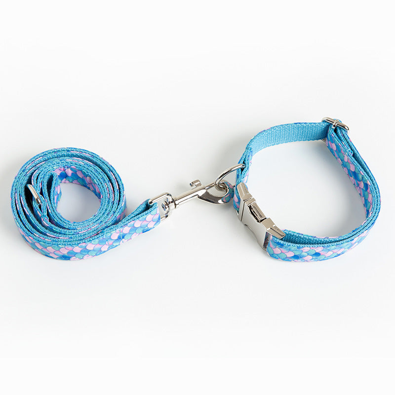 Mermaid Pet Collar Leash Dog Leash