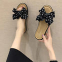 Fashion Ladies Simple Bow Flower Slippers