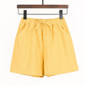 Simple And Loose Cotton And Linen Casual Shorts