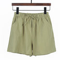 Simple And Loose Cotton And Linen Casual Shorts