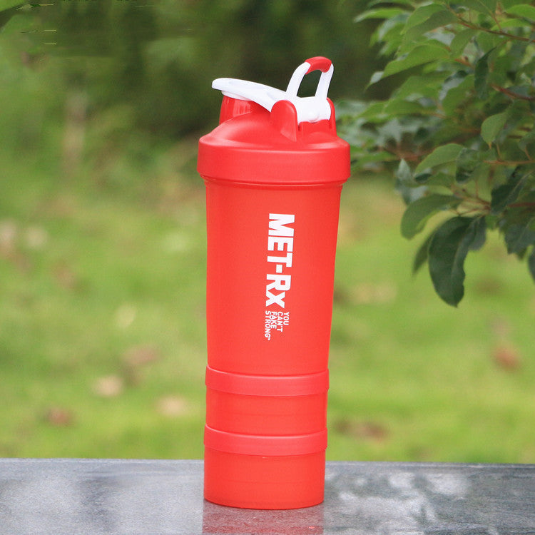 Wholesale Custom Eco-Friendly 17oz BPA Free Plastic 3 Layers Fitness Protein Shaker