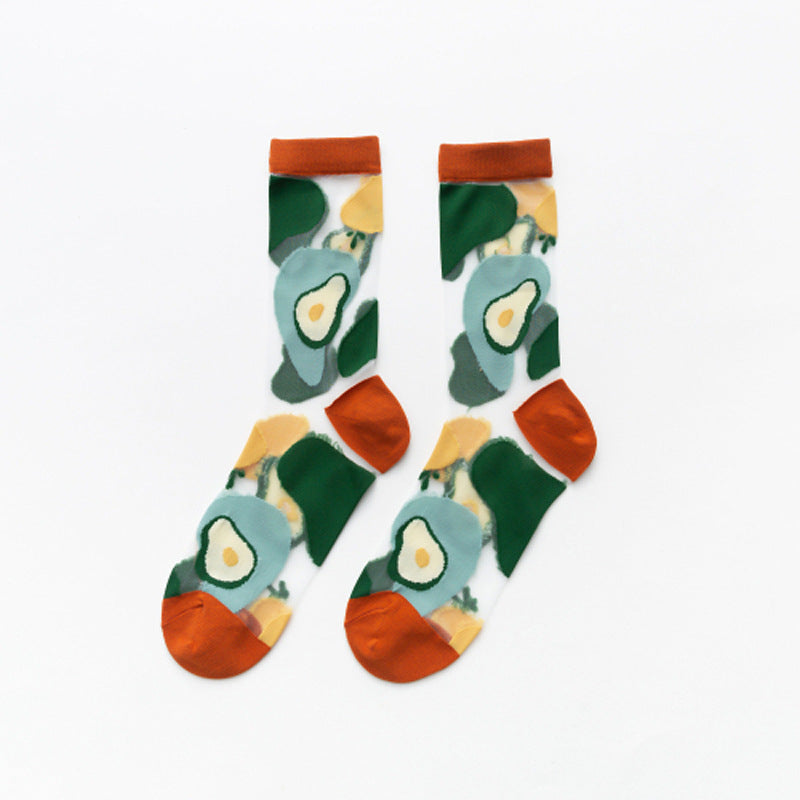 Female Tide Socks Fruit Cartoon Socks Women