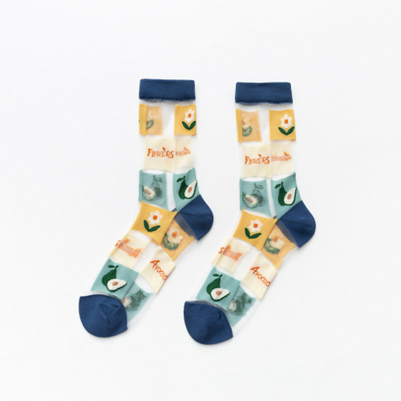 Female Tide Socks Fruit Cartoon Socks Women