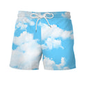 Men's Color Pattern Digital Print Shorts