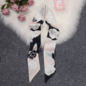 Love Graffiti Scarf Printing All-match Imitation Silk Scarf