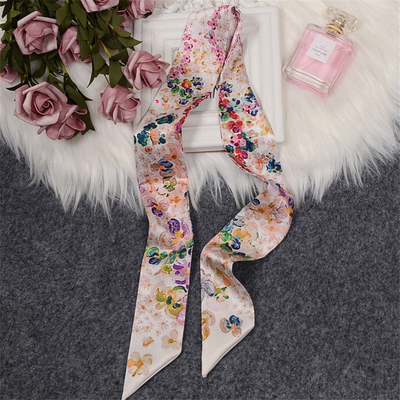 Love Graffiti Scarf Printing All-match Imitation Silk Scarf