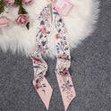 Love Graffiti Scarf Printing All-match Imitation Silk Scarf