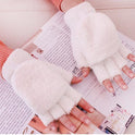 women's winter multi-functional half finger gloves