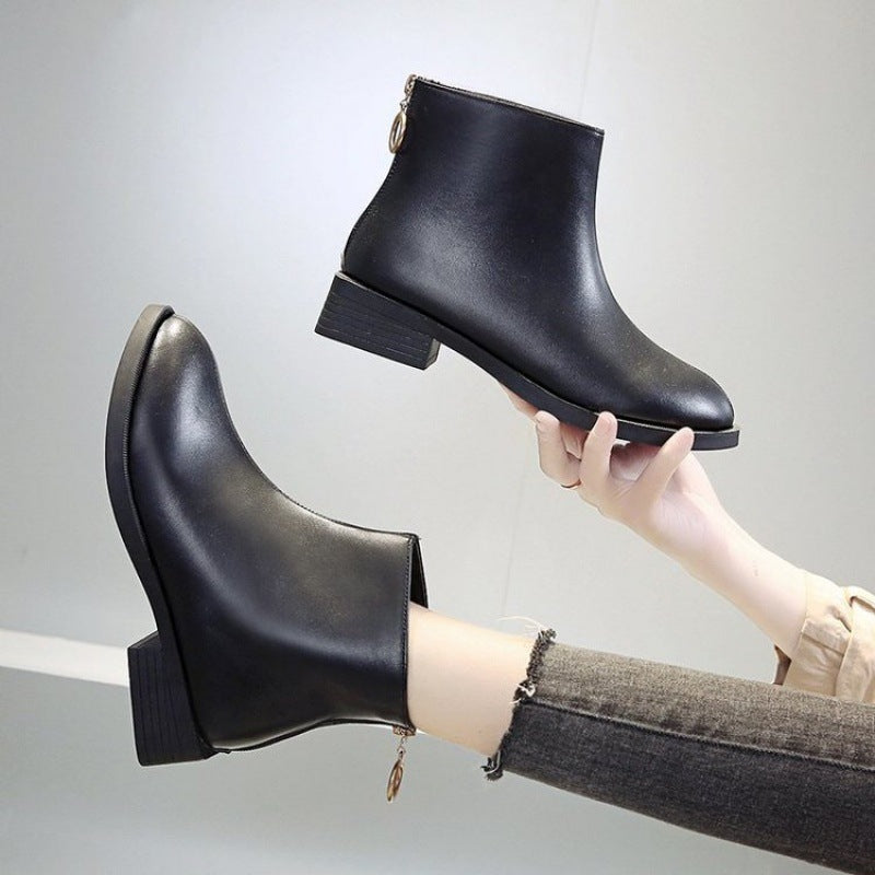 Women's short boots flat heel autumn and winter new style