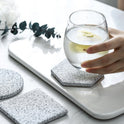 Granite Pattern Ceramic Coaster Tea Cup Pad