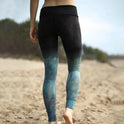 Tie-dye printed sports yoga pants