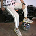 Reflective summer new men's sports pants students wild loose casual pants nine pants