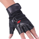 Army fan half finger outdoor leather gloves