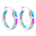 Round Color Exaggerated Metal Alloy Earrings